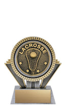 Resin Apex Series Lacrosse Trophy in Black and Gold - shoptrophies.com