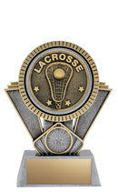 Resin Apex Series Lacrosse Trophy in Black and Gold - shoptrophies.com