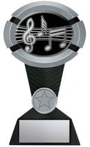 Resin Impact Series Music Trophy in Silver and Black - shoptrophies.com