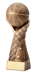 Resin Premium Spiral Basketball Gold Trophy - shoptrophies.com