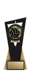 Resin Solar Series Black Gold Volleyball Trophy - shoptrophies.com