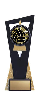 Resin Solar Series Black Gold Volleyball Trophy - shoptrophies.com