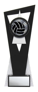 Resin Solar Series Black Silver Volleyball Trophy - shoptrophies.com