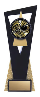 Resin Solar Series Lacrosse Trophy in Black and Gold - shoptrophies.com
