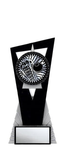 Resin Solar Series Lacrosse Trophy in Black and Silver - shoptrophies.com