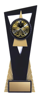 Resin Solar Series Swimming Trophy in Black and Gold - shoptrophies.com
