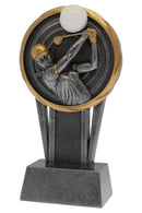 Resin Vortex Female Golfer Trophy - shoptrophies.com