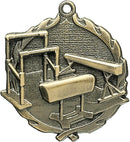 Sculptured Female Gymnastics Medal - shoptrophies.com