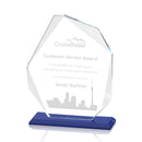 Starfire Crystal Blue Durham Trophy Award - shoptrophies.com