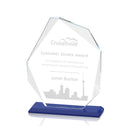 Starfire Crystal Blue Durham Trophy Award - shoptrophies.com