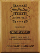 Traditional Laser Engraved Red Alder Plaque - shoptrophies.com