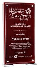 Vista Rosewood Plaque with Acrylic Plate - shoptrophies.com