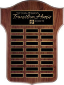 Walnut Thomas Annual Shield Plaque - shoptrophies.com