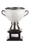 White with Black Base and Silver Handles Ceramic Cup - shoptrophies.com