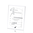 Cantebury Vertical Rectangle Crystal Award Silver
