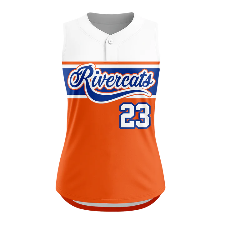 Ampd One Button Sleeve Less Softball Jersey
