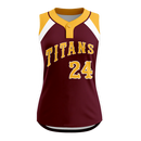 Blitz One Button Sleeveless Softball Jersey