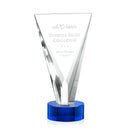 Mustico Optical Crystal Award Blue Base