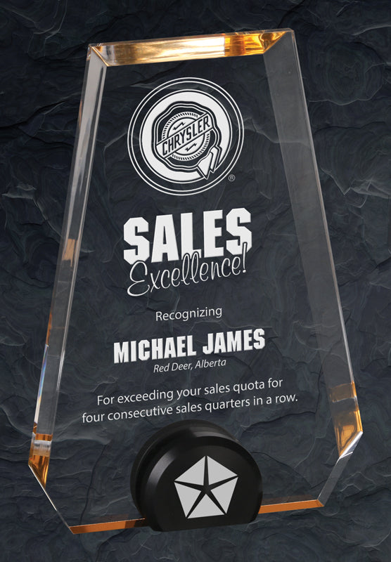 Pinnacle Stamped Acrylic Award