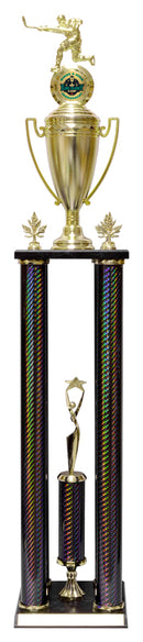 Multi Sport Large 4 Post Set Carbon Fibre Column Trophy Cup