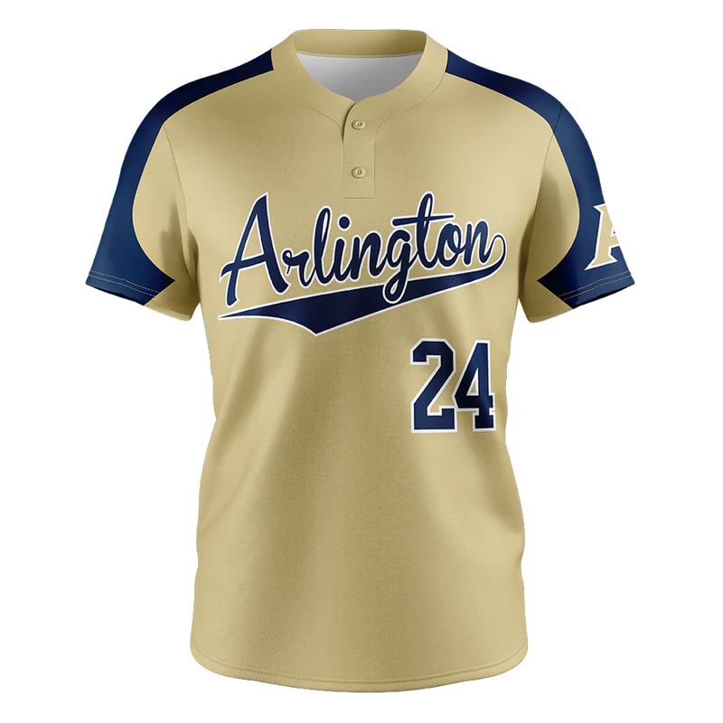 AXN 2 Button Baseball Short Sleeved Jersey