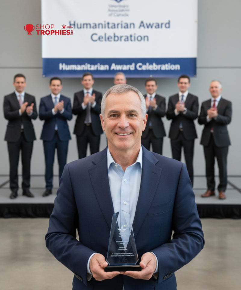 Acrylic Indigo Peak Blue/Black Top & Base Award
