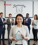 Acrylic Sapphire Arrowhead Top & Base Award