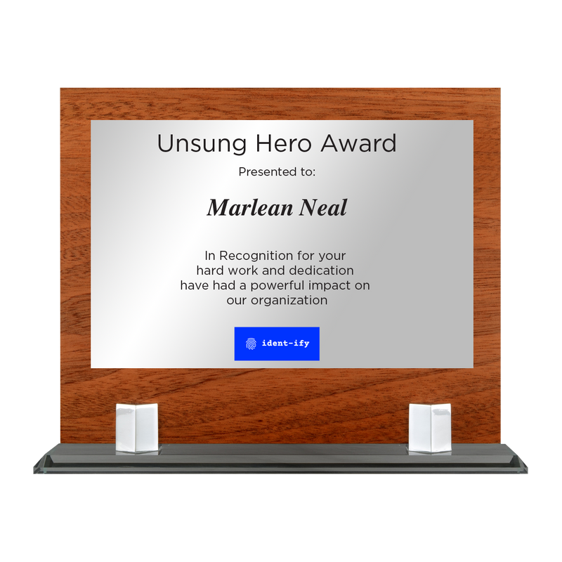 Aspire Wood & Glass Corporate Award Plaque – Elegant Annual Recognition