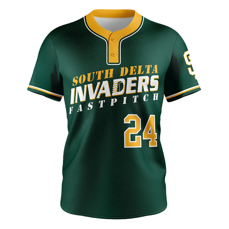 Blitz 2 Button Baseball Short Sleeved Jersey