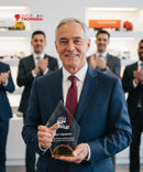 Clear Acrylic Prism Arrowhead Gold Base Award