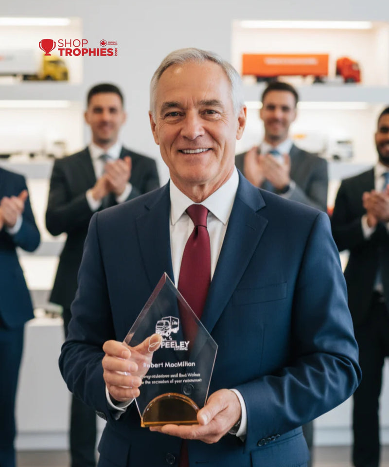 Clear Acrylic Prism Arrowhead Gold Base Award