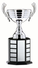 Silver Annual Cup on Black Hexagon Base