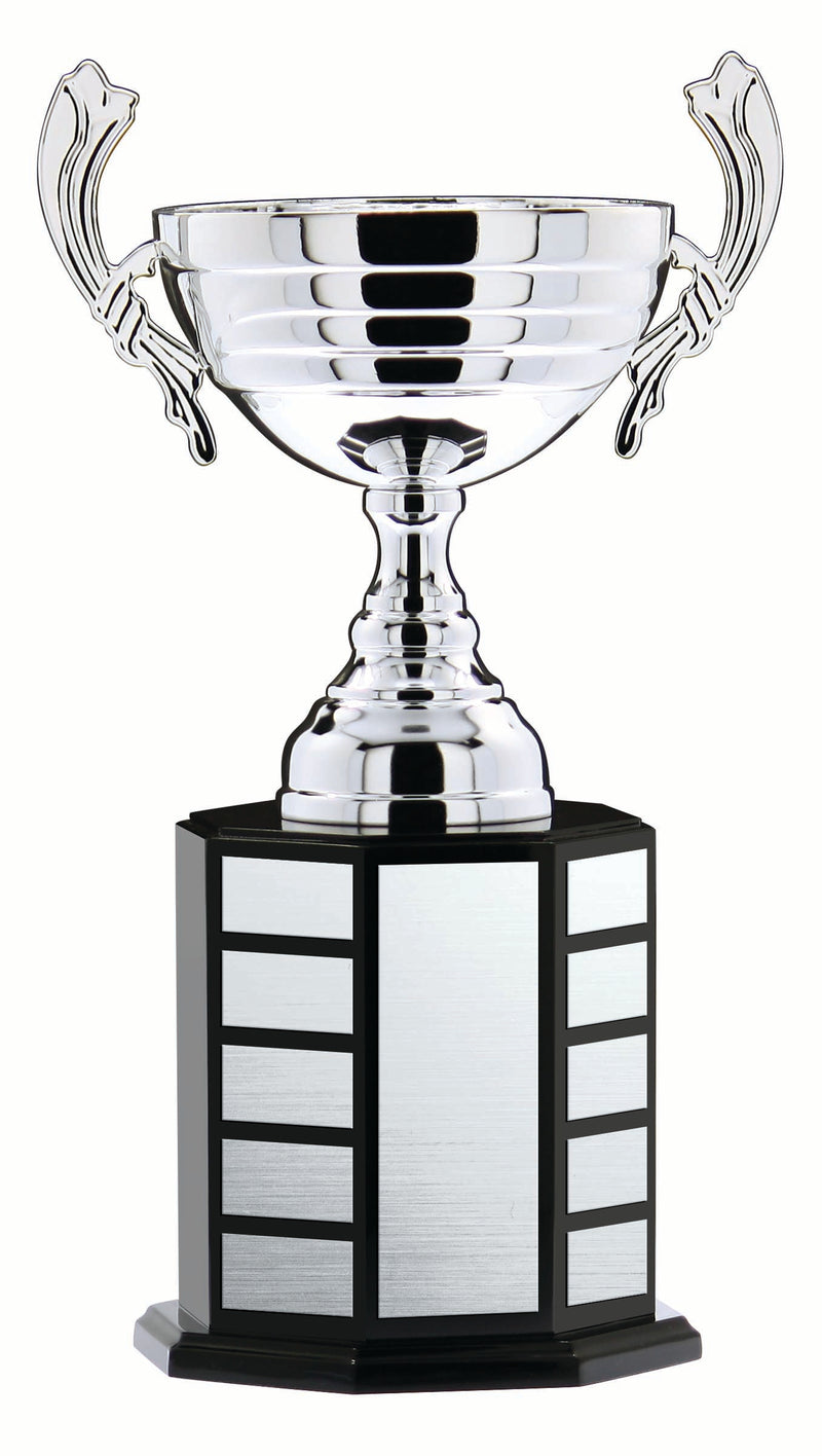 Silver Annual Cup on Black Hexagon Base