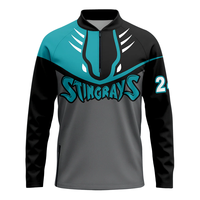 Quarter Zip Elemental Long Sleeved Caged Jacket