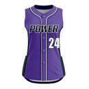 Vantage Short Sleeve Full Button Softball Jersey