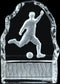 Glass Iceberg Male Soccer Trophy