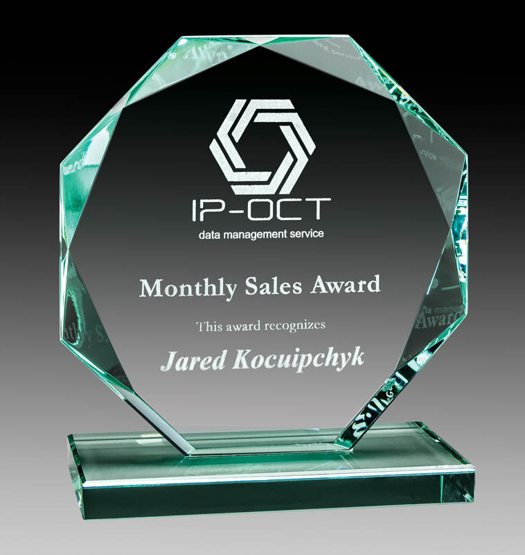 Glass Jade Octagon Award