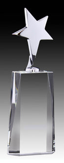 Executive Series Polished Silver Star Crystal Award