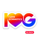 I Love Gymnastics Sticker