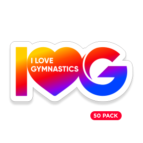 I Love Gymnastics Sticker