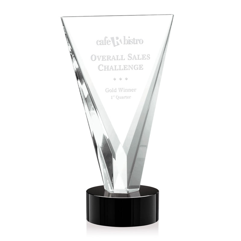 Mustico Optical Crystal Award Black Base