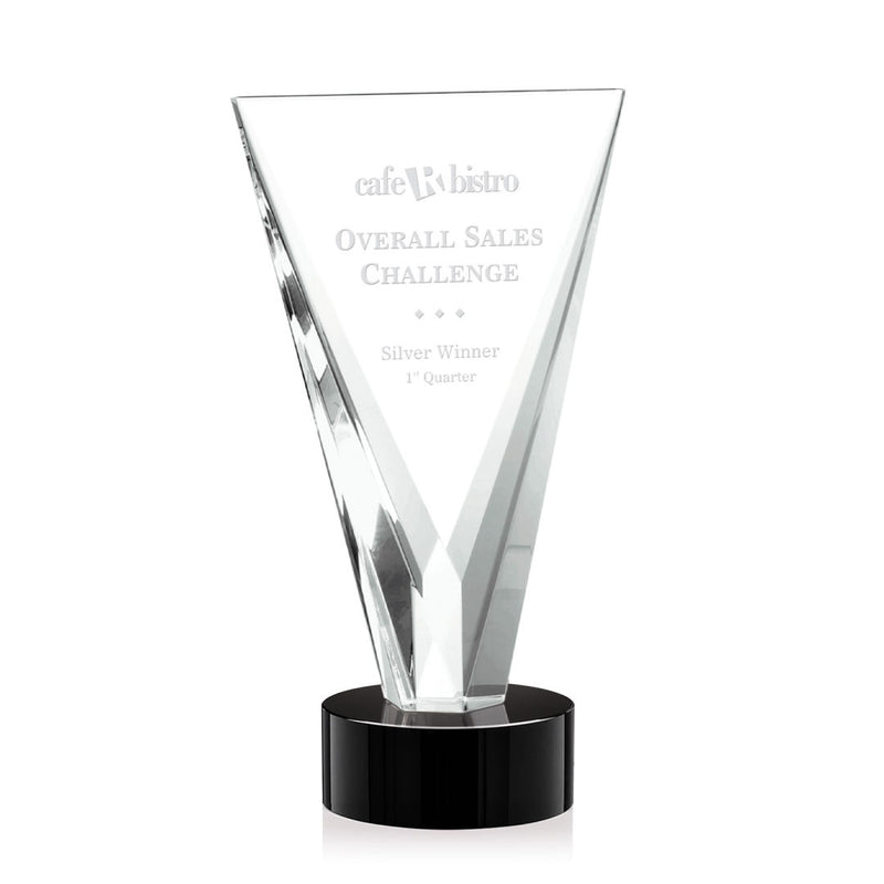 Mustico Optical Crystal Award Black Base