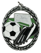 Negative Space Soccer Medal