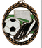 Negative Space Soccer Medal
