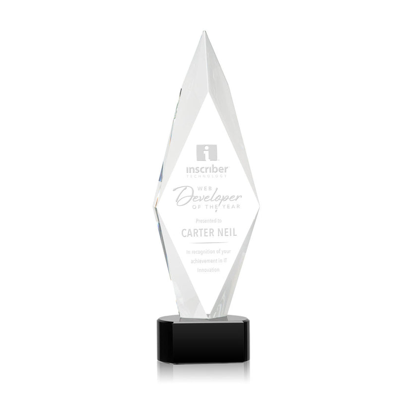 Crystal Manilow Award on Black Paragon Base