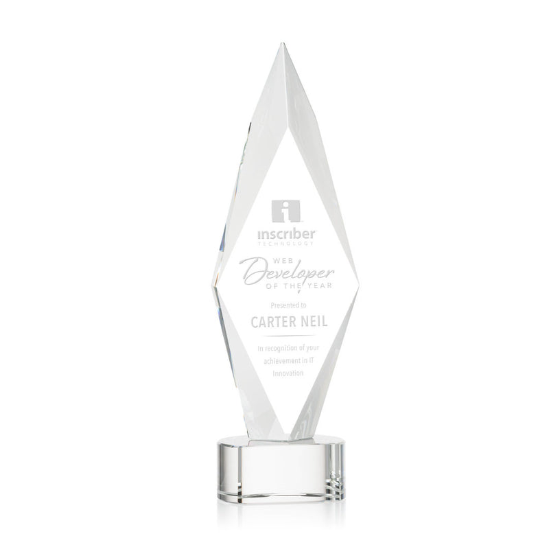 Crystal Manilow Award on Clear Paragon Base