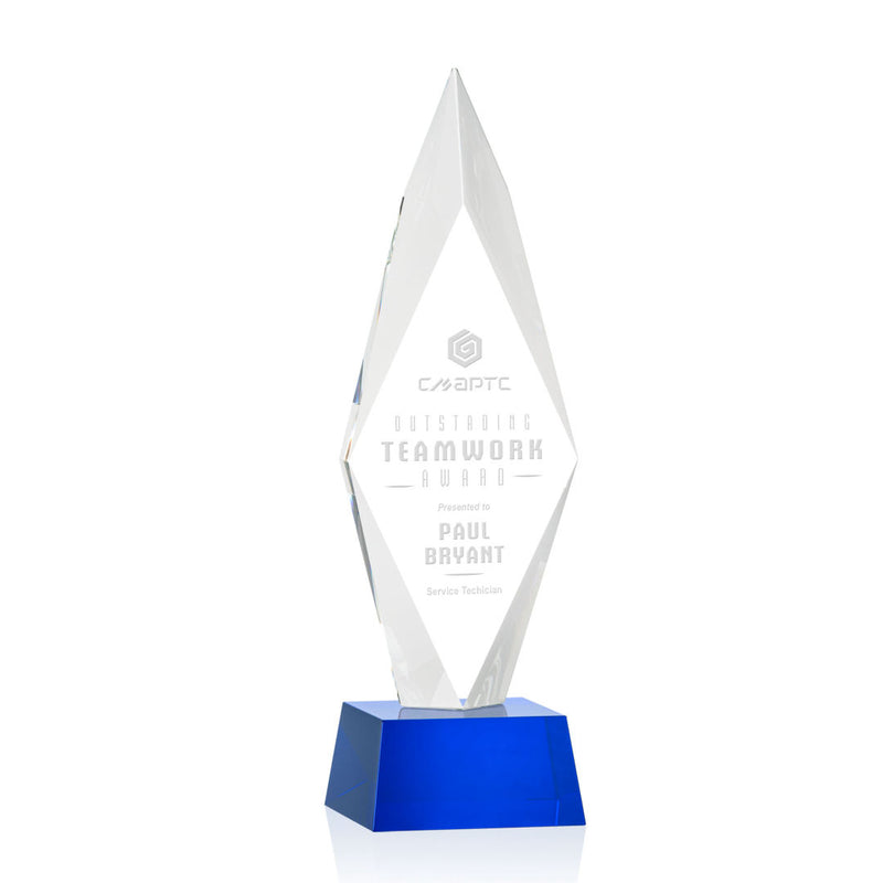 Crystal Manilow Award on Blue Robson Base