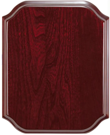 Premium Bevelled Notched Corner Piano Finish Rosewood Plaque