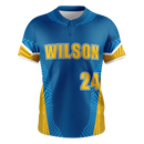 Roster 2 Button Baseball Short Sleeved Jersey