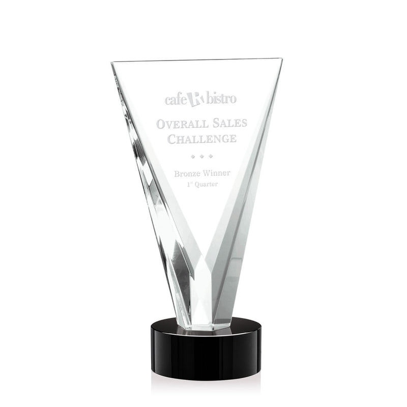 Mustico Optical Crystal Award Black Base